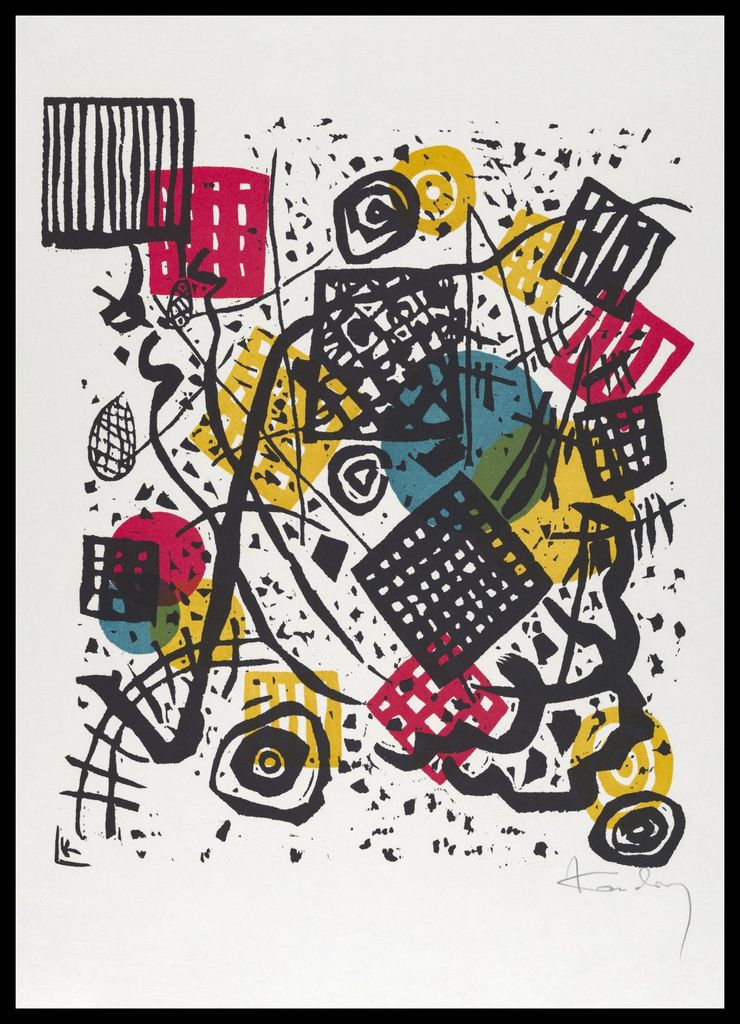 Plakat 50x70cm Kleine Welten V, Wassily Kandinsky Vintage Salon