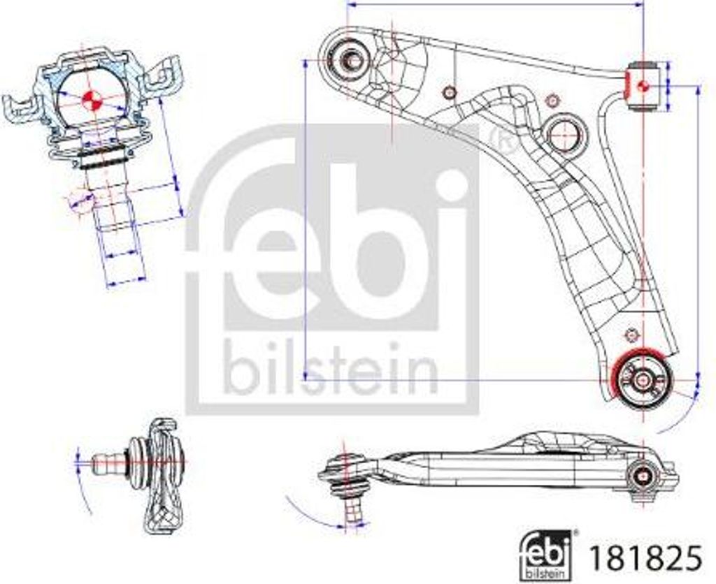 FEBI BILSTEIN 181825 Querlenker, Radaufhängung OE 545000X000 kompatibel mit i10