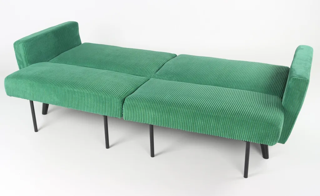 Canapé convertible clic-clac Refresha Velours Vert - Lit d'Appoint Chic - 7