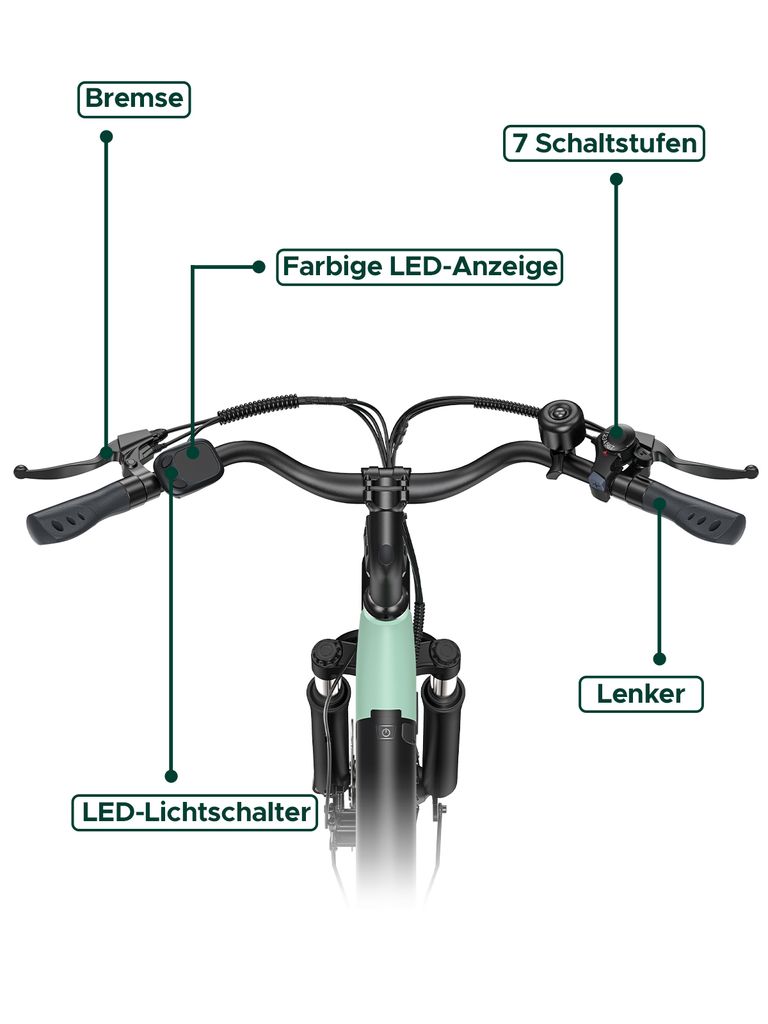 Rower elektryczny HillMiles, miejski rower elektryczny i Zdjęcie produktu 3