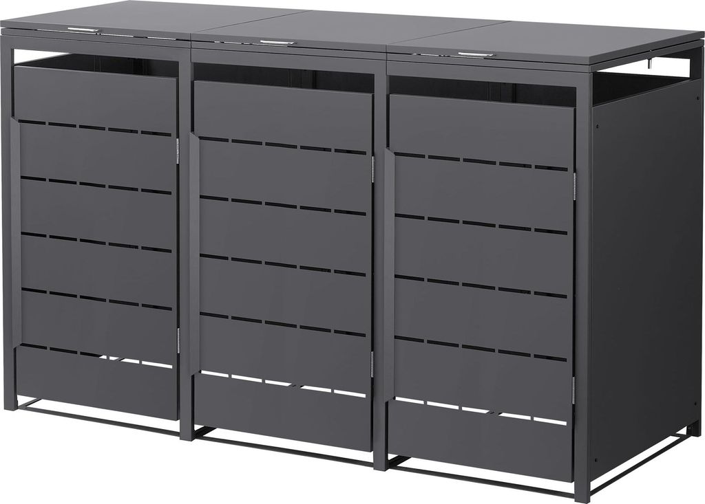 ML-Design odpadkový box 3er, kryt na 3 koše, 240 l, Obrázok produktu 