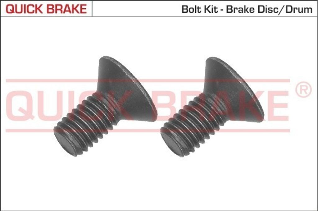 2x QUICK BRAKE Schraube Bremsscheibe Bremsscheiben-Schraube 11665K passend für MERCEDES-BENZ M-Klasse (W163) 16mm