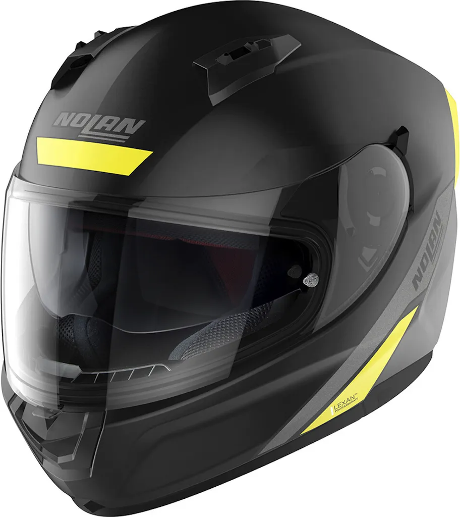 Casque intégral Nolan N60-6 Staple pour moto coloris noir et jaune