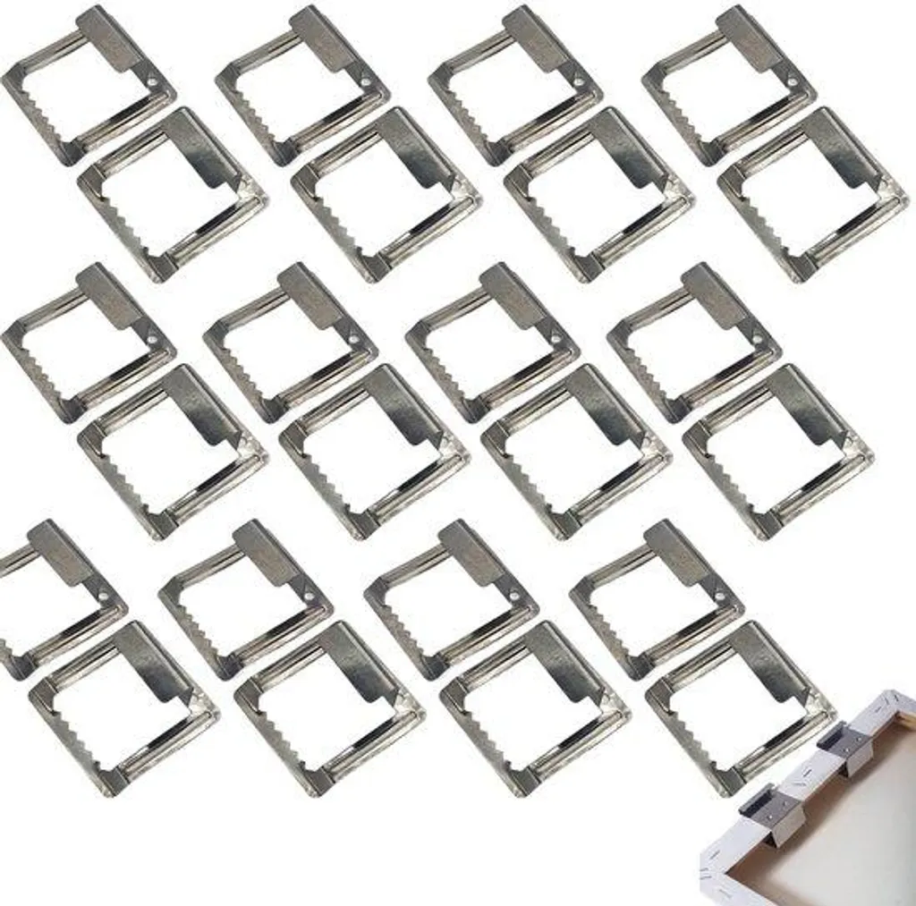 24 Crochets Métalliques 39x38mm pour Cadres de Miroirs et Toiles d'Art