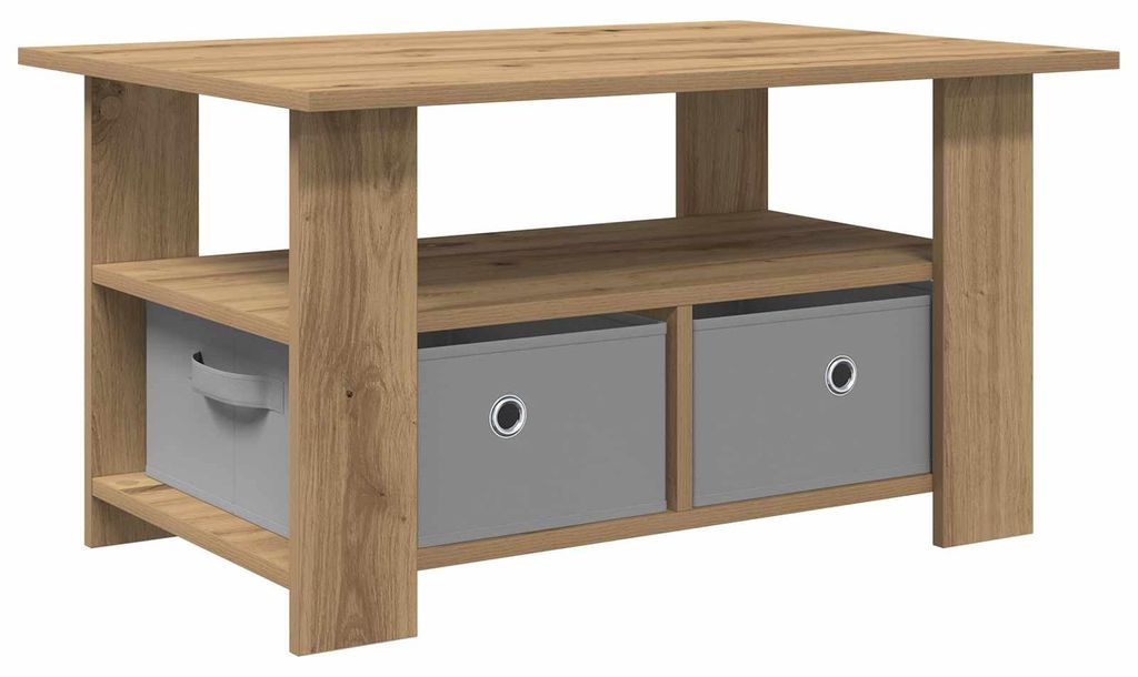 Eleganten-Stil Quadratischer 1 pcs - Modernes Wohnzimmertische - Couchtisch - Artisan-Eiche 77x55x42 cm Holzwerkstoff - Couchtische - Möbel26