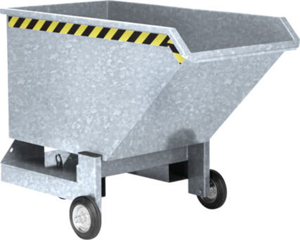 Kippwagen mit Rollen - Kastenwagen - Volumen 400 l - Traglast 600 kg - verzinkt