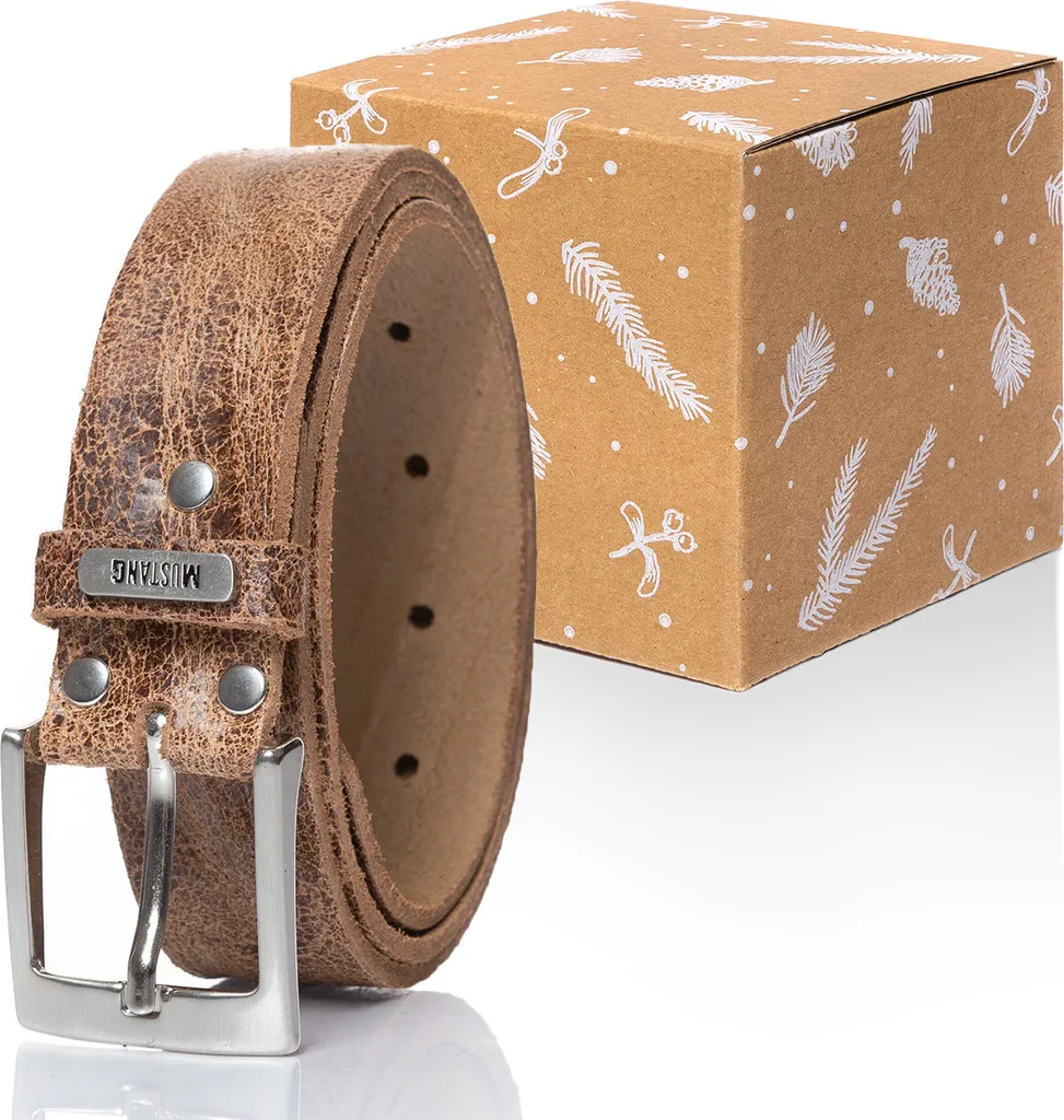 Cintura Mustang MUS-M5003 0660 in Cuoio Naturale 35mm - Alta Qualità