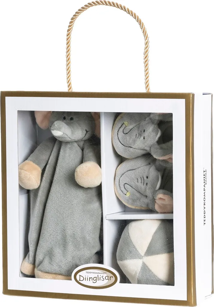 Set de naissance éléphant Diinglisar - Coffret doudou et peluche bébé