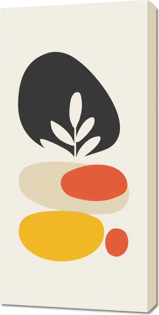 Quadro Botanico 50x100 cm: Decorazione Parete su Tela per Ufficio e Casa