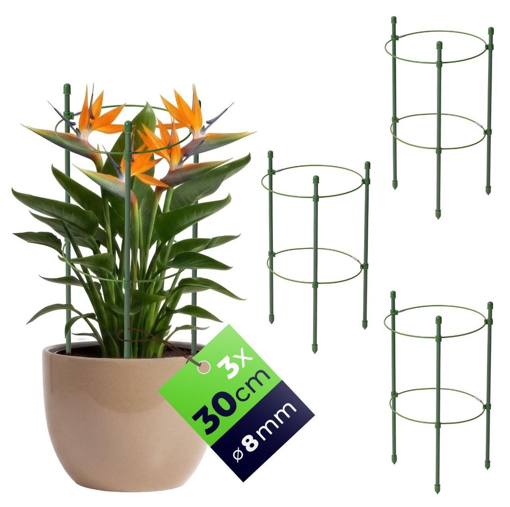 KADAX Rankhilfe für Pflanzen, 30 cm, 3 Stück, Pflanzenstütze aus Stahl, Blumenstütze, Pflanzenhalter, Rankgitter für Kletterpflanzen im Garten...