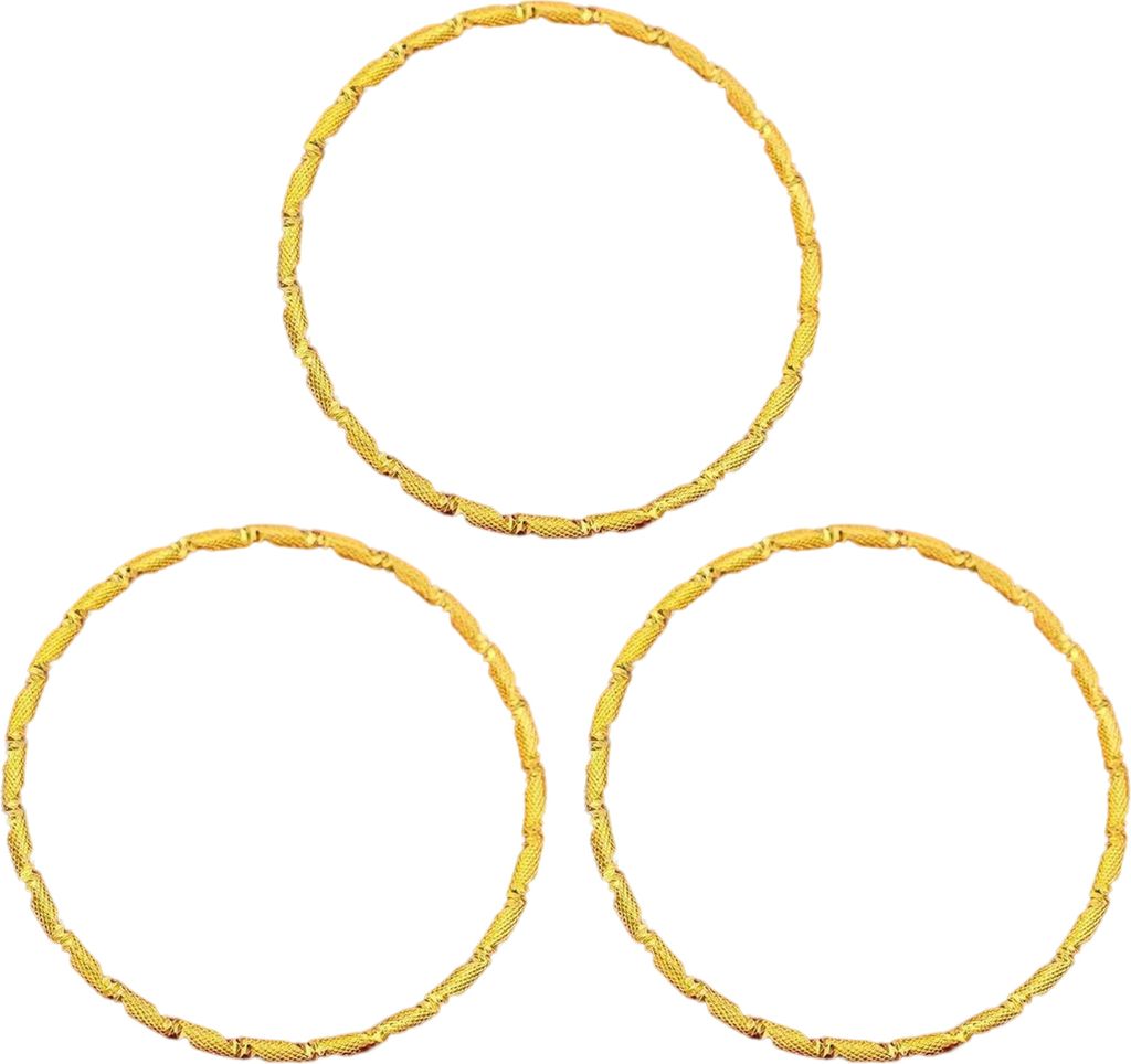 3 Stück Mode-Armbänder, auffällige goldene Farbe, exquisite, zarte, attraktive Alltagskleidung, Messing, vietnamesische Feinspule, Damen-Armreif...