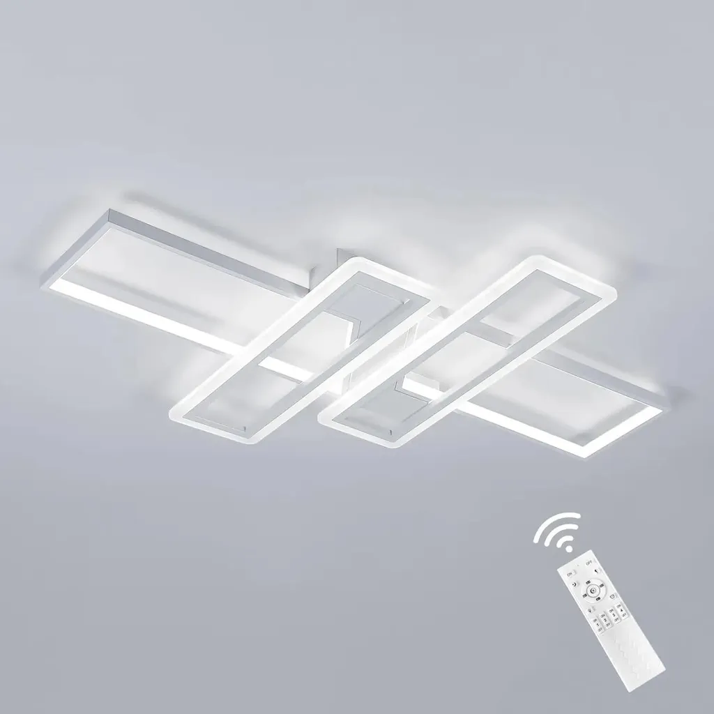 Plafonnier LED 84W Dimmable avec Télécommande - Éclairage Blanc Froid
