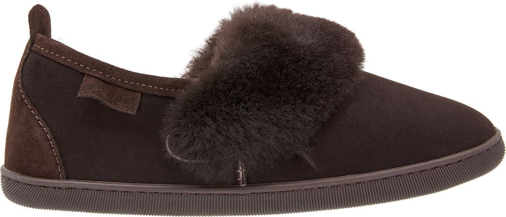 Vanuba - Damen Hausschuhe Cormo Moderne Pantoffeln Echtleder Lammfell Natur Wolle D012 Braun, Größe 36 EU