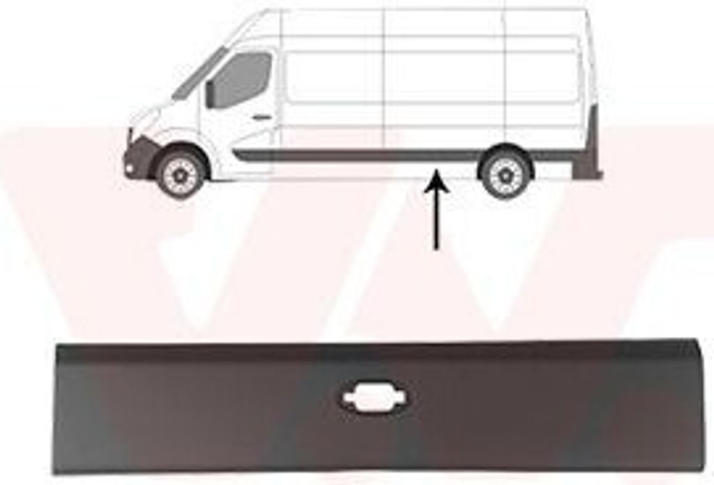VAN WEZEL Seitenschutzleiste links hinten seitlicher Einbau 3799403 für OPEL Movano B Kastenwagen (X62) Movano B Bus (X62) für RENAULT MASTER III...