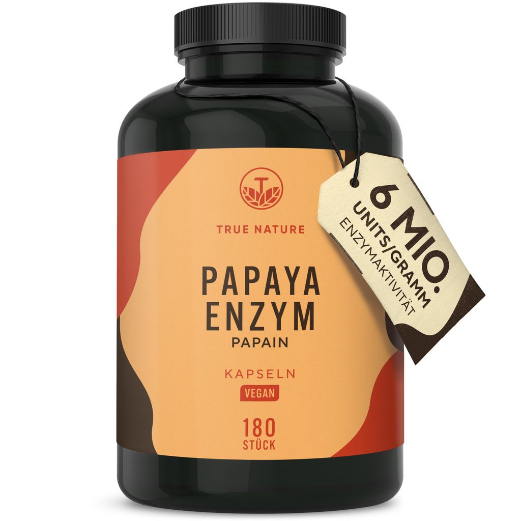 Papain - Hochdosiert: 2100mg Extrakt - 180 Kapseln - Papain Produktbild 