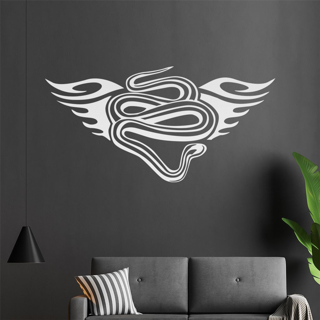 Tribal Schlange Wandtattoo in 6 Größen - Wandaufkleber Wall Sticker - Dekoration, Küche, Wohnzimmer, Schlafzimmer, Badezimmer