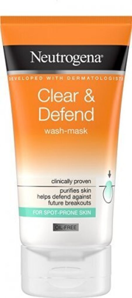 Neutrogena Clear & Defend 1% Salicylic Acid 2-in-1 Wash-Mask 150ml