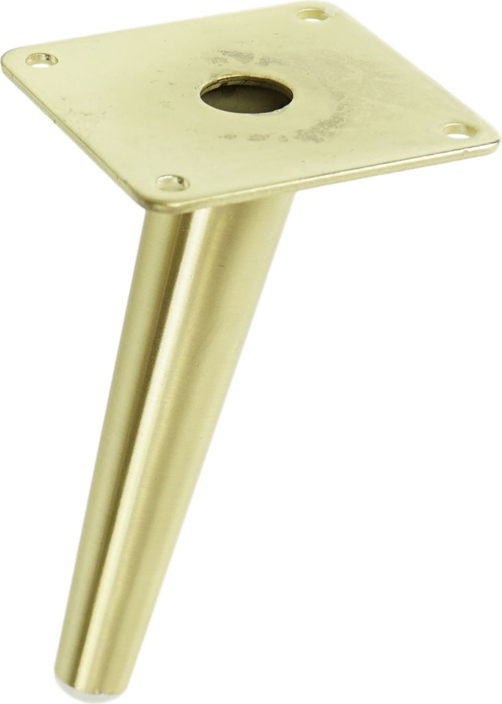 Metallfuß aus Stahl 10 CM schräg, Sofafuß, Schrankfuße, Metallfüße, Messing gebürstet