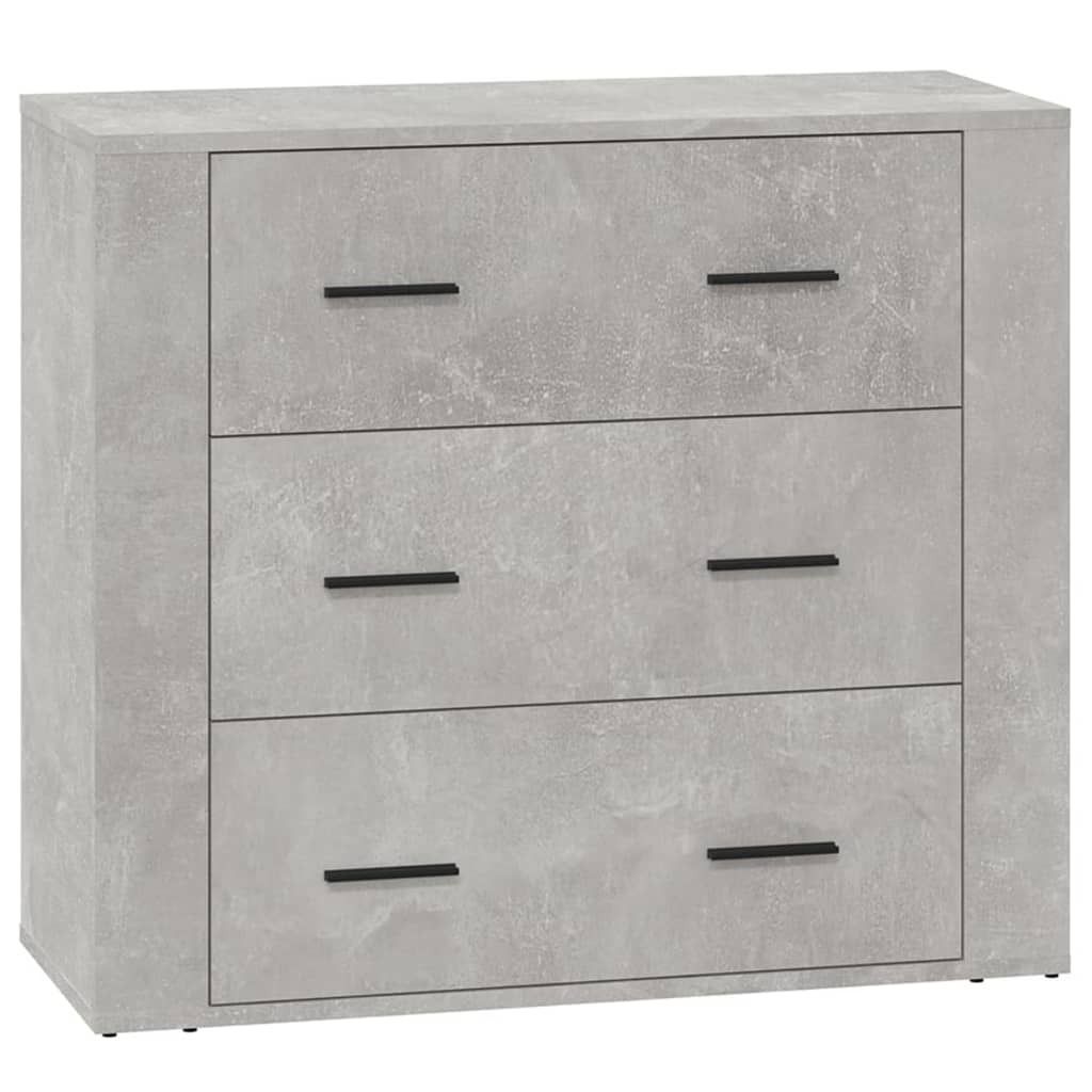 Sideboard Betongrau 80x33x70 cm Holzwerkstoff