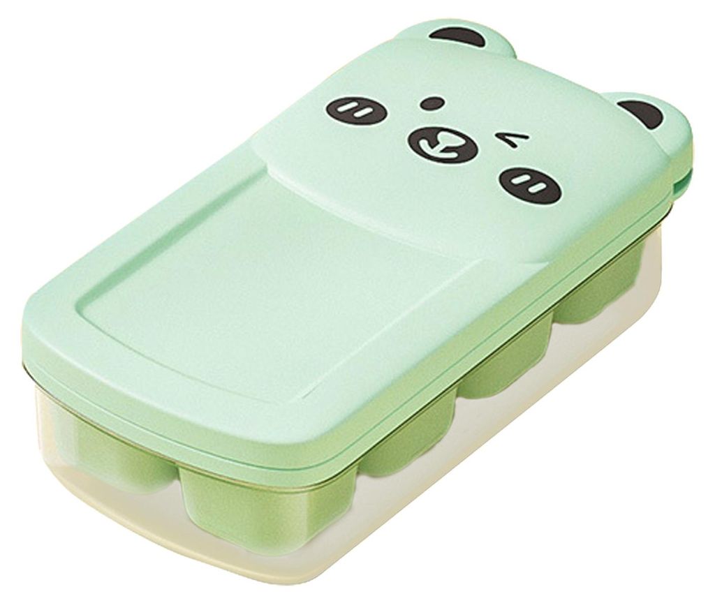 Mini-Bären-Eiswürfelform mit Deckel, lebensmittelechtes Silikon, leicht zu entnehmende Eiswürfelform, BPA-frei, für Küche und Gefrierschrank
