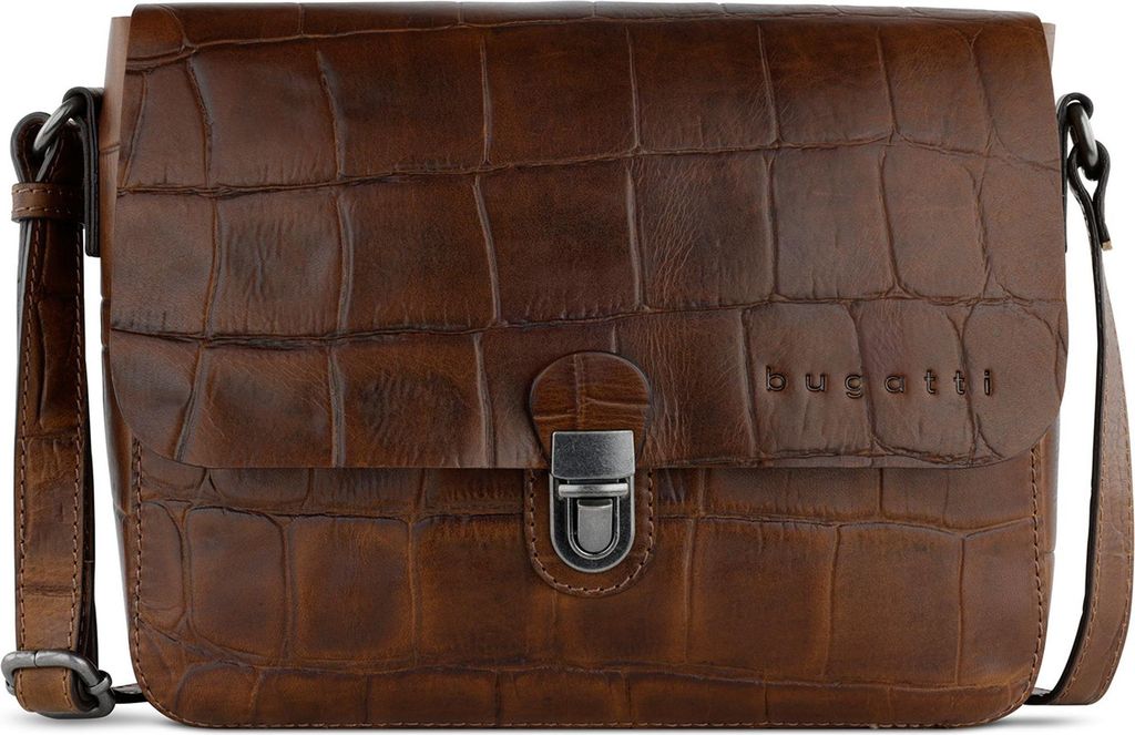 bugatti Schultertasche Umhängetasche Shoulderbag Cognac hellbraun