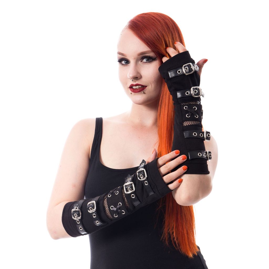Poizen Industries Armwärmer Schwarz One Size Riot Armwarmers