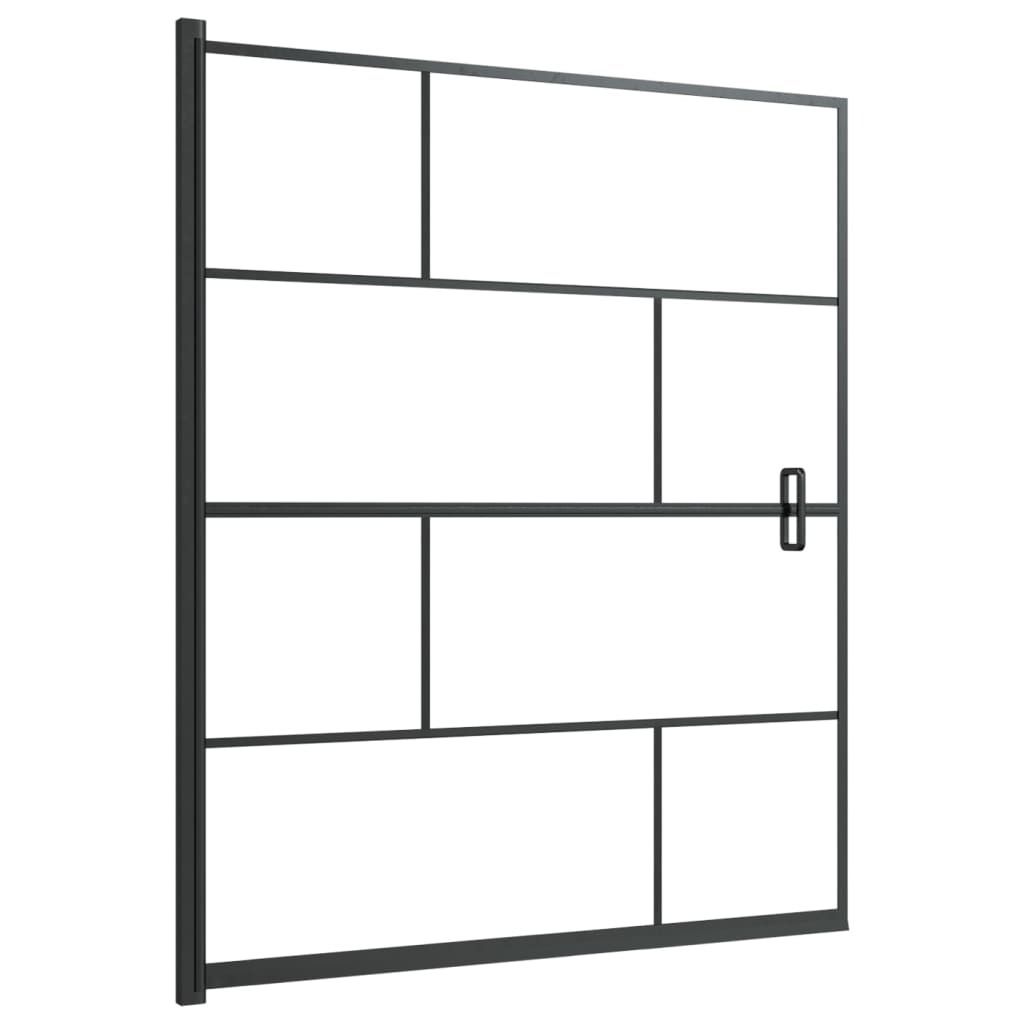 vidaXL Duschkabine ESG 116x140 cm Schwarz Produktbild 