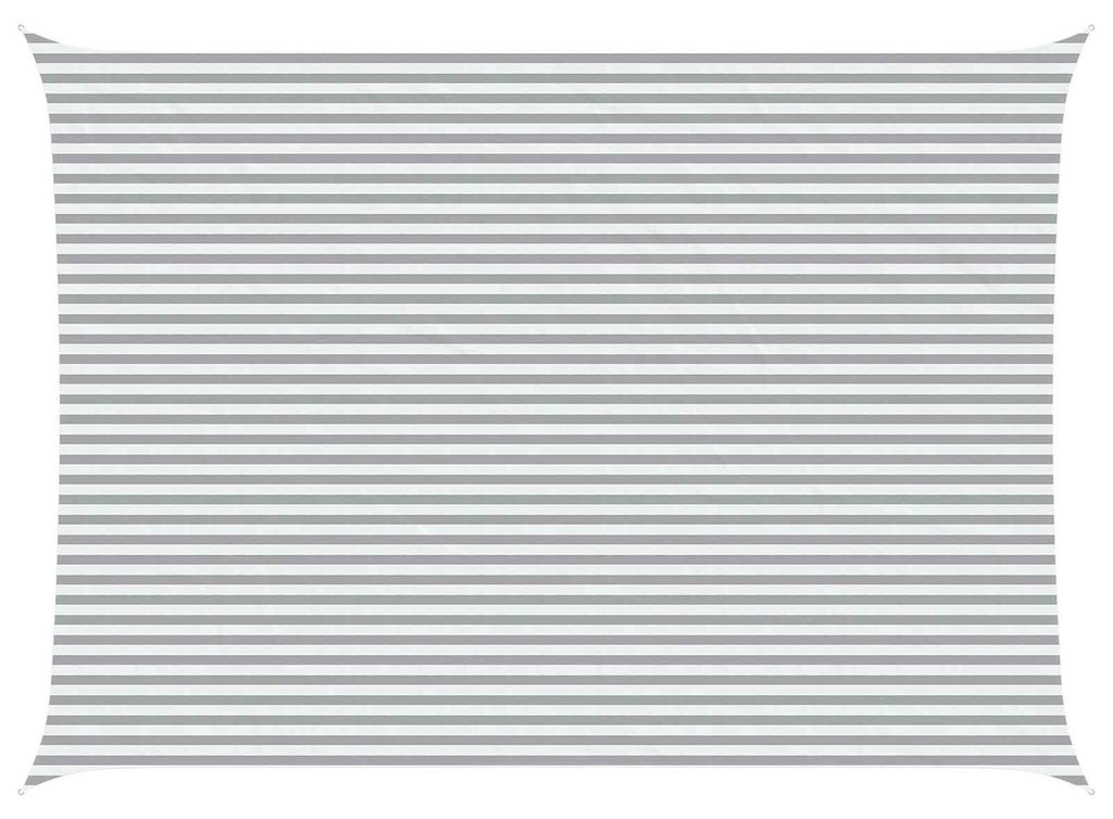 vidaXL Sonnensegel Hellgrau und Weiß 7 x 5 m 100 % Polyester Oxford