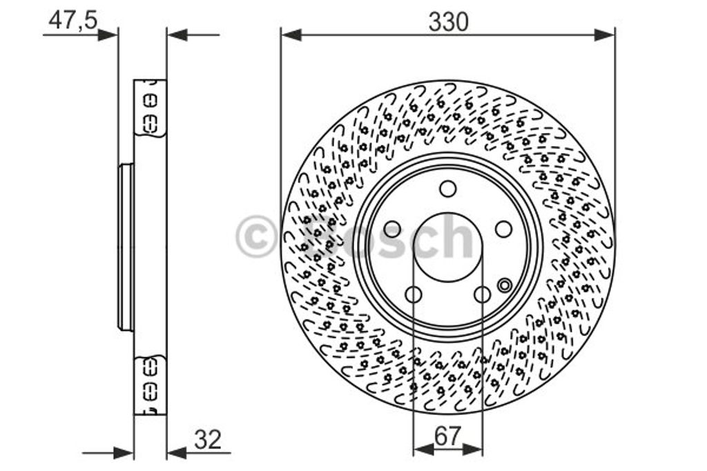 BOSCH Bremsscheiben (2 Stück) 0 986 479 334