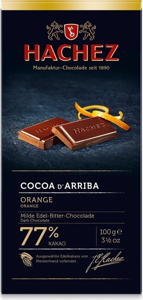 Hachez Cocoa dArriba milde Edelbitter Schokolade mit Orange 100g