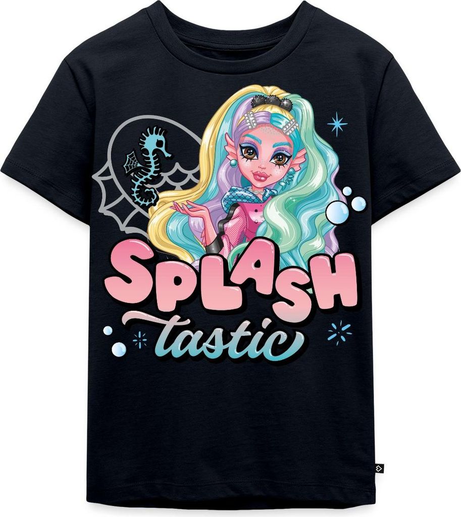 Spreadshirt Monster High Lagoona Blue Splashtastic Kinder Premium T-Shirt, 98/104 (2 Jahre), Navy