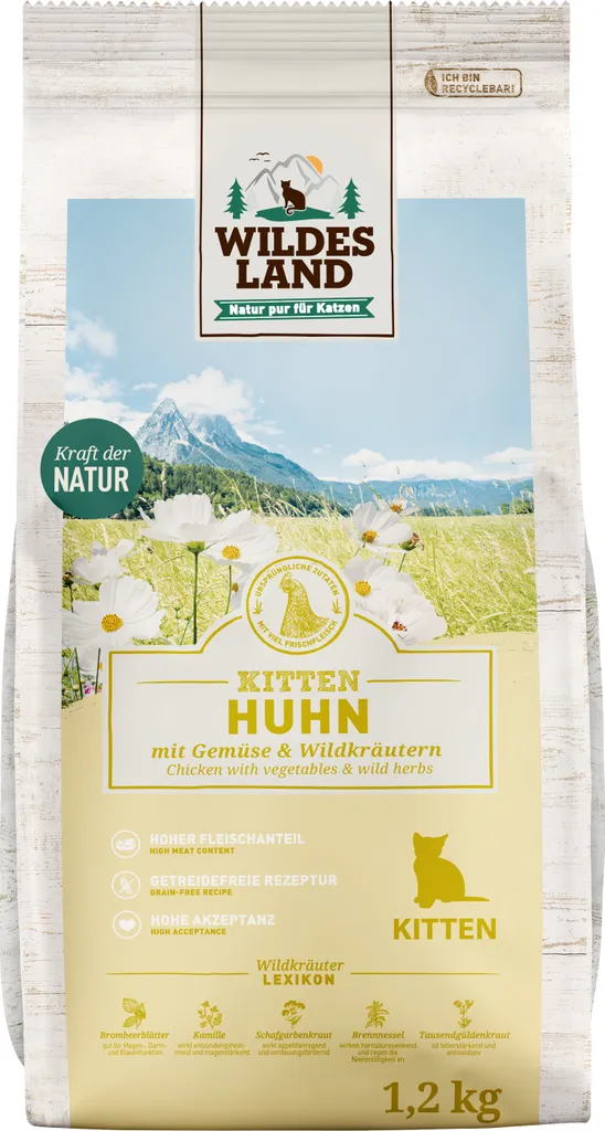 Offerta Wildes Land Pollo Gattini 1,2 kg - Crocchette Grain Free