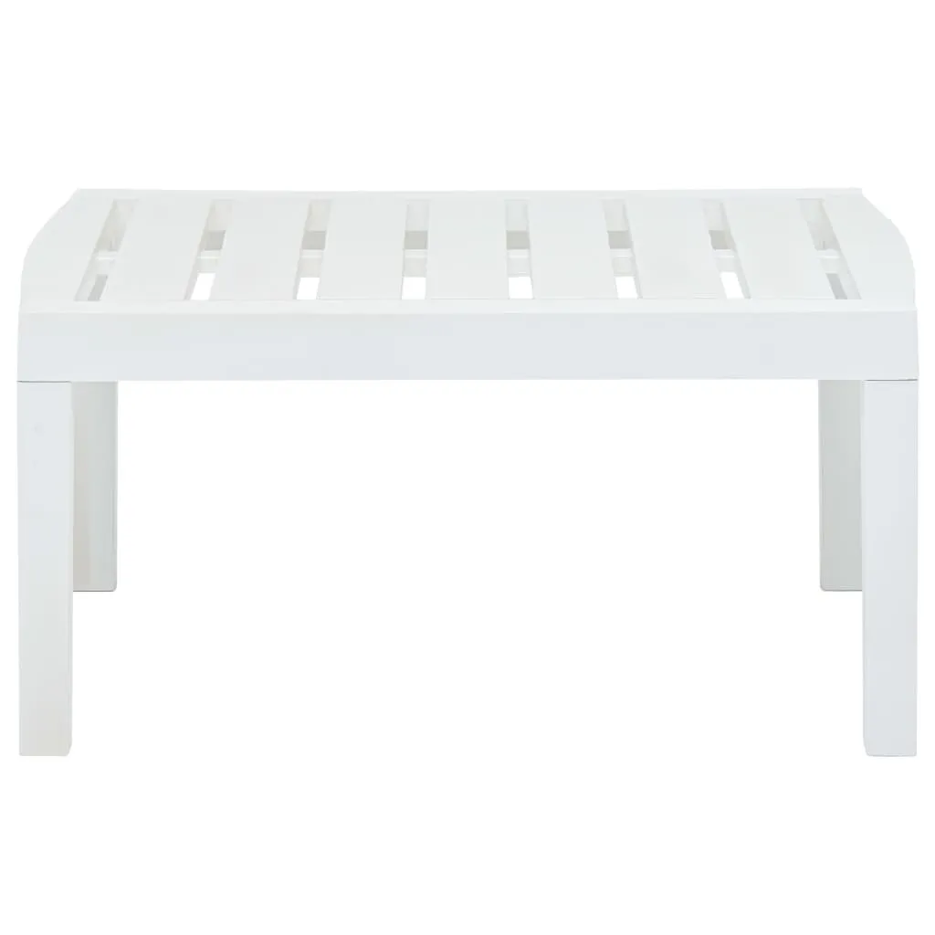 Tavolino da Caffè SYFAX™ Bianco 78x55x38 cm - Plastica per Esterni