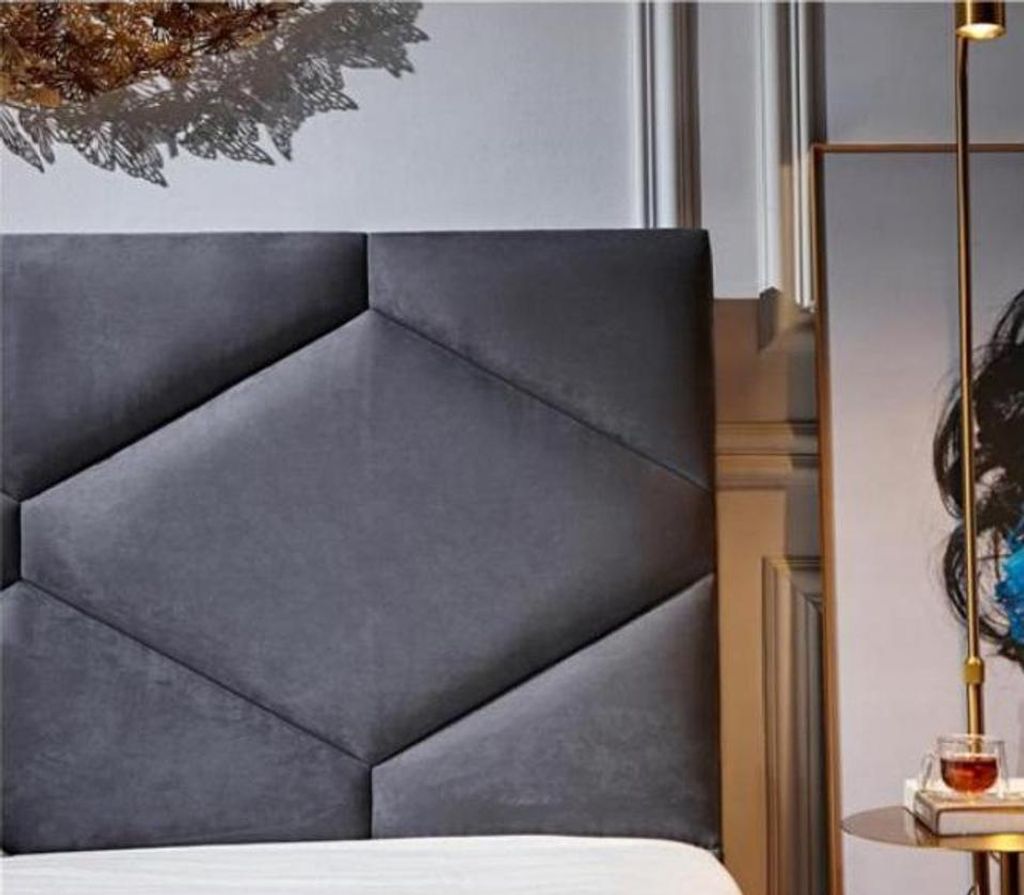 Bett 180x200cm Textil Schlafzimmer Möbel Luxury Moderne Betten Hotel Möbel Neu