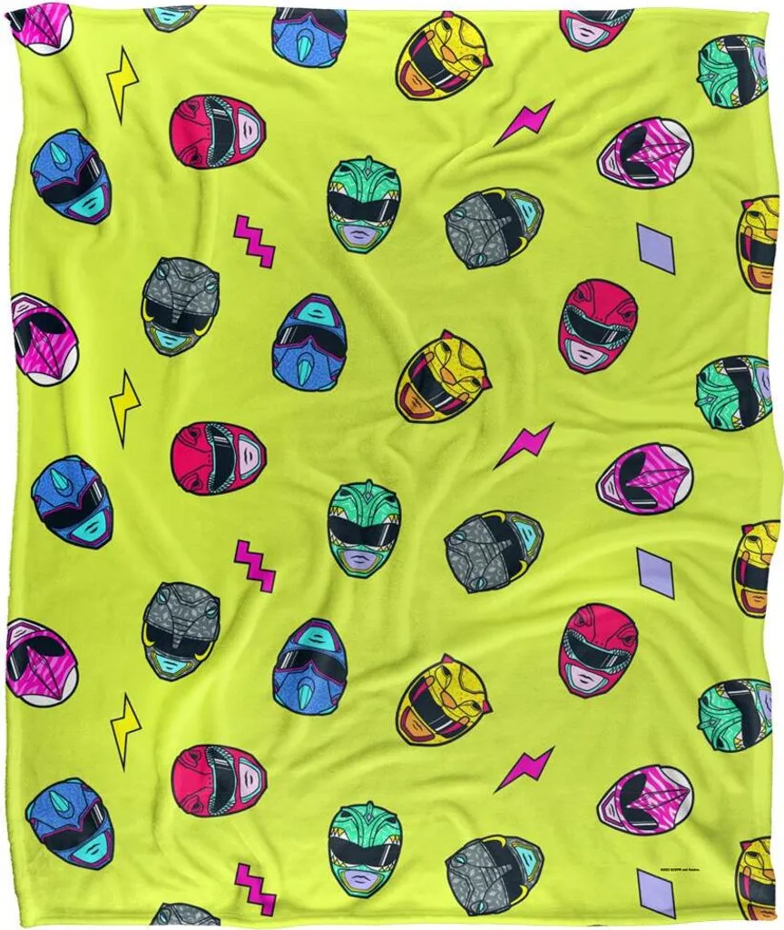 Cadeau Enfant Couverture Power Rangers pour Soirée TV et Repos Calme