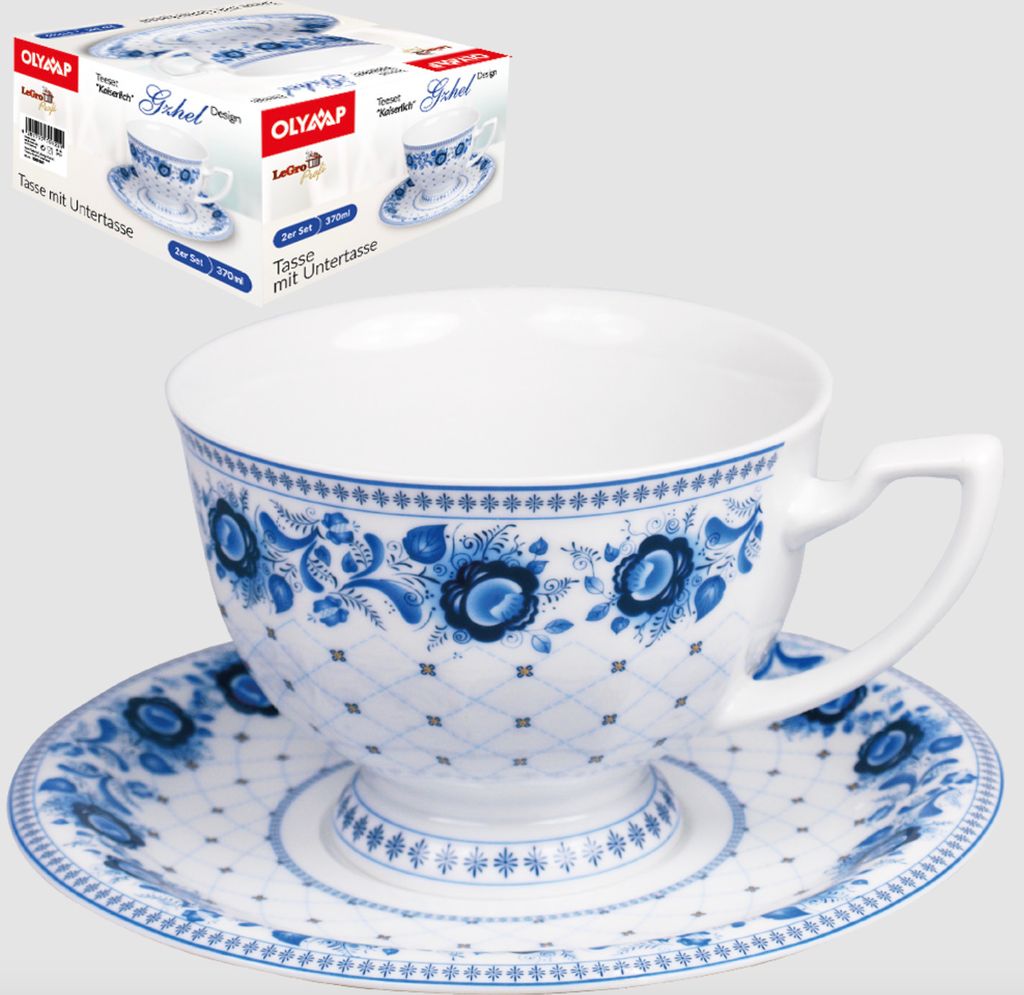 Teeset "Kaiserlich", Design "Gzhel", 1 Tasse 370 ml + 1 Produktbild 