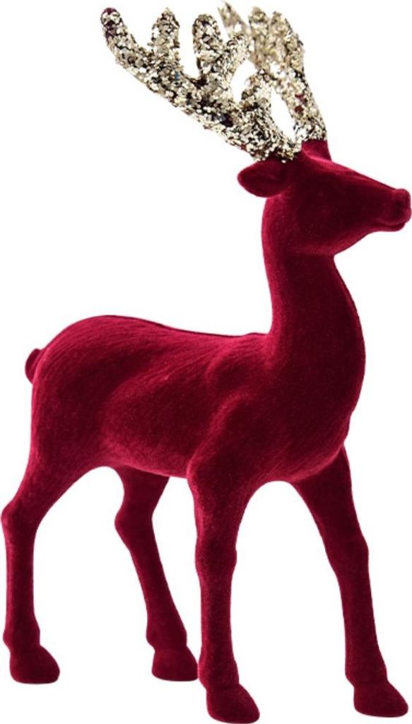 INF Große Weihnachts Rentier Ornament - Festliche Tisch- und Baumdekoration