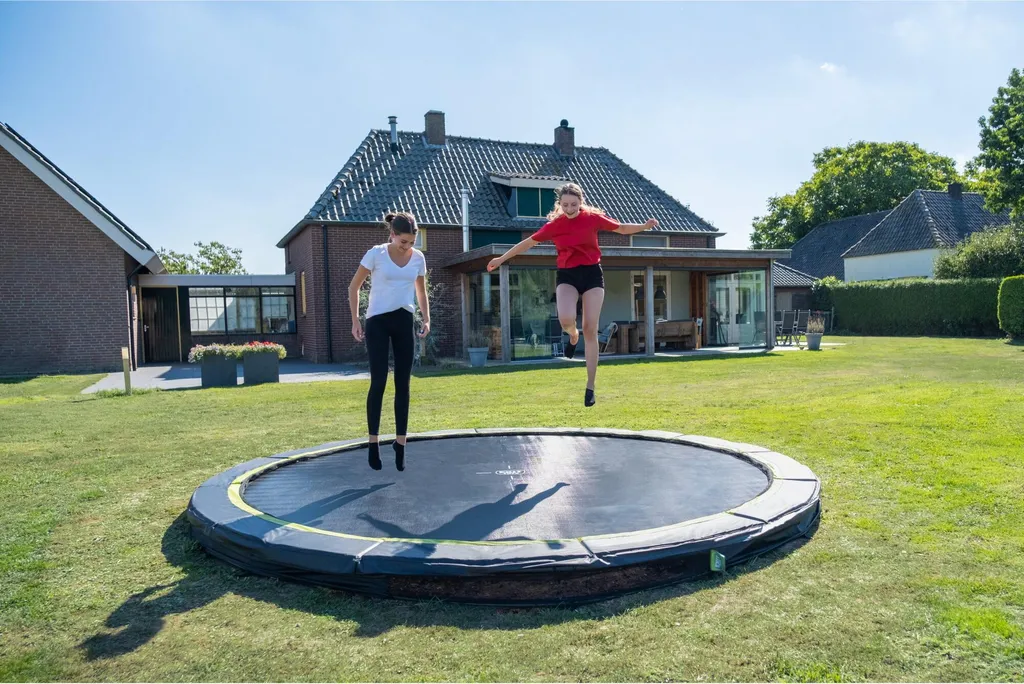 Trampoline enterré discret EXIT Silhouette ø427cm anti-chute - 5
