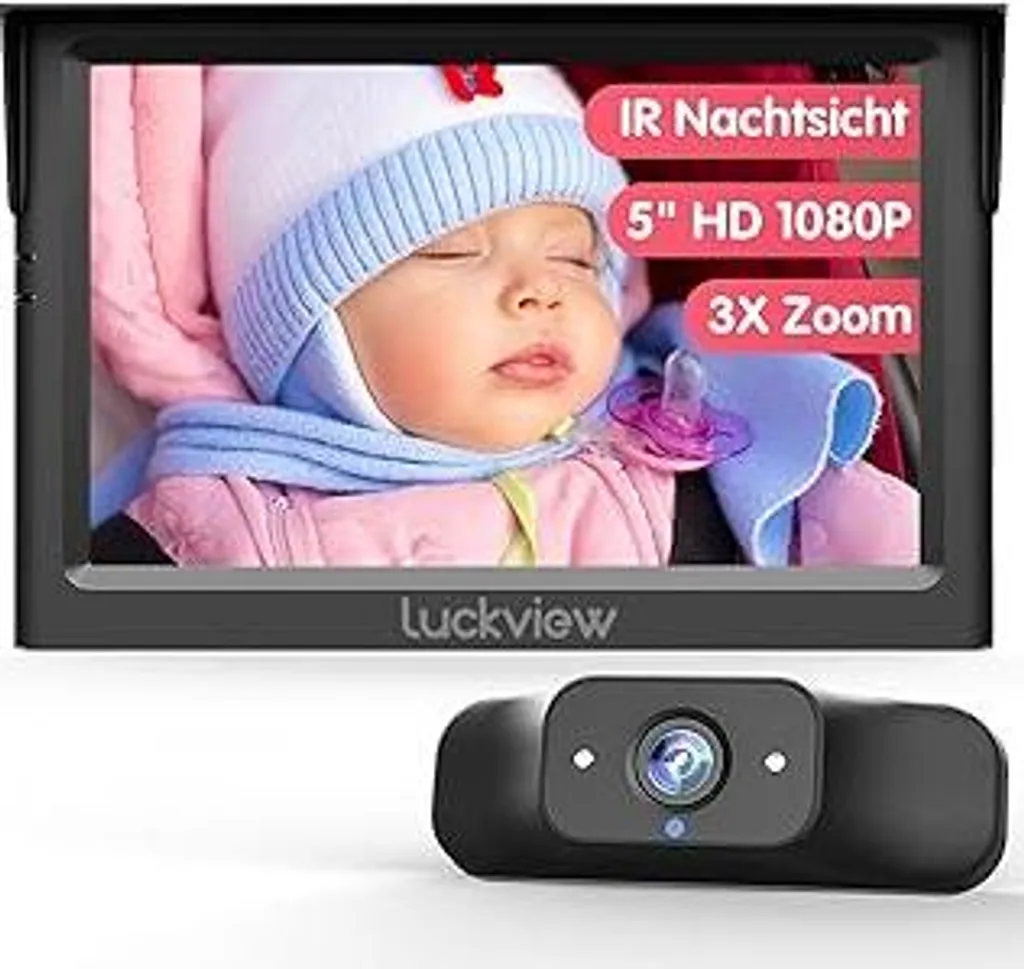 Telecamera Sedile Posteriore Auto Zoom 3X - Schermo 5'' HD 1080P