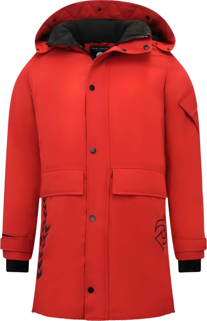 Winter Jacken Lang Rot - XS