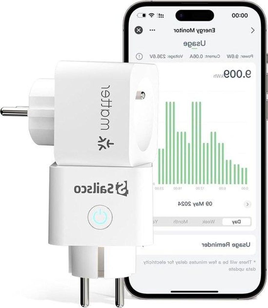 Intelligenter WiFi-Schalter mit Zähler - für Matter kompatibel - Fernzugriff - 16 A - Pack von 2 Stück