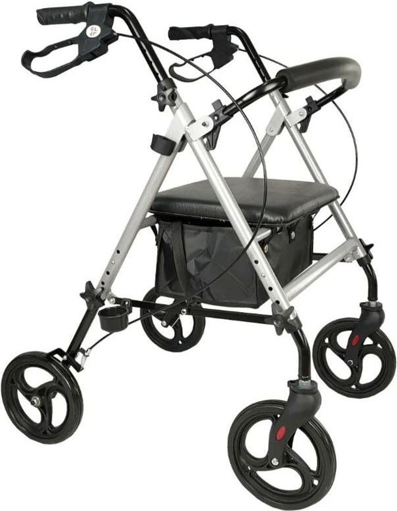 Rollator Alluminio Leggero 4 Ruote Pieghevole