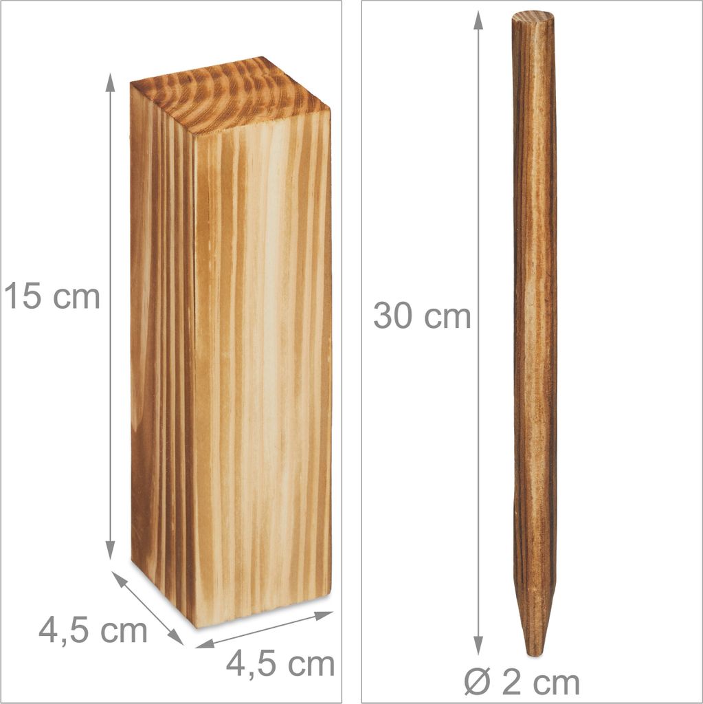 Jeu Viking Kubb Relaxdays – Pin Naturel, Grand, Avec Sac De Transport