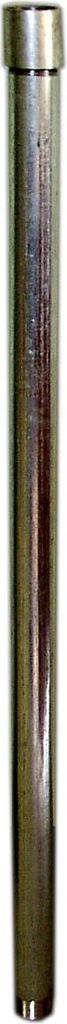 A metallic tube on a white background.