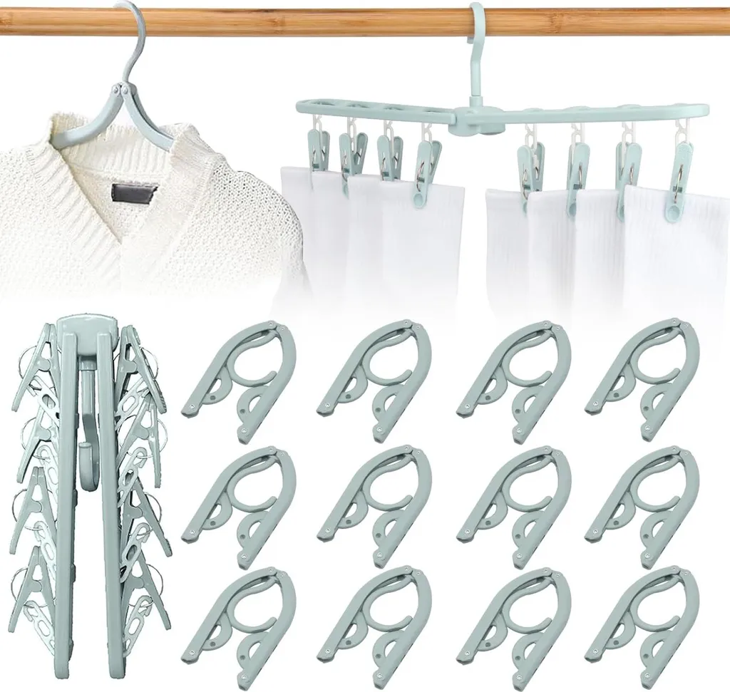 Suspensions de voyage pliables et porte-socles pour vêtements - Lot de 5