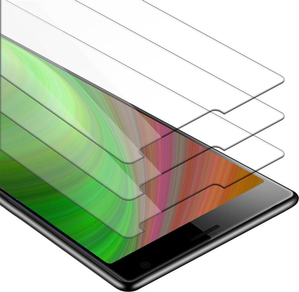 Cadorabo 3x Panzer Folie für Sony Xperia 10 Schutzfolie in Transparent Folie Tempered Display-Schutzglas
