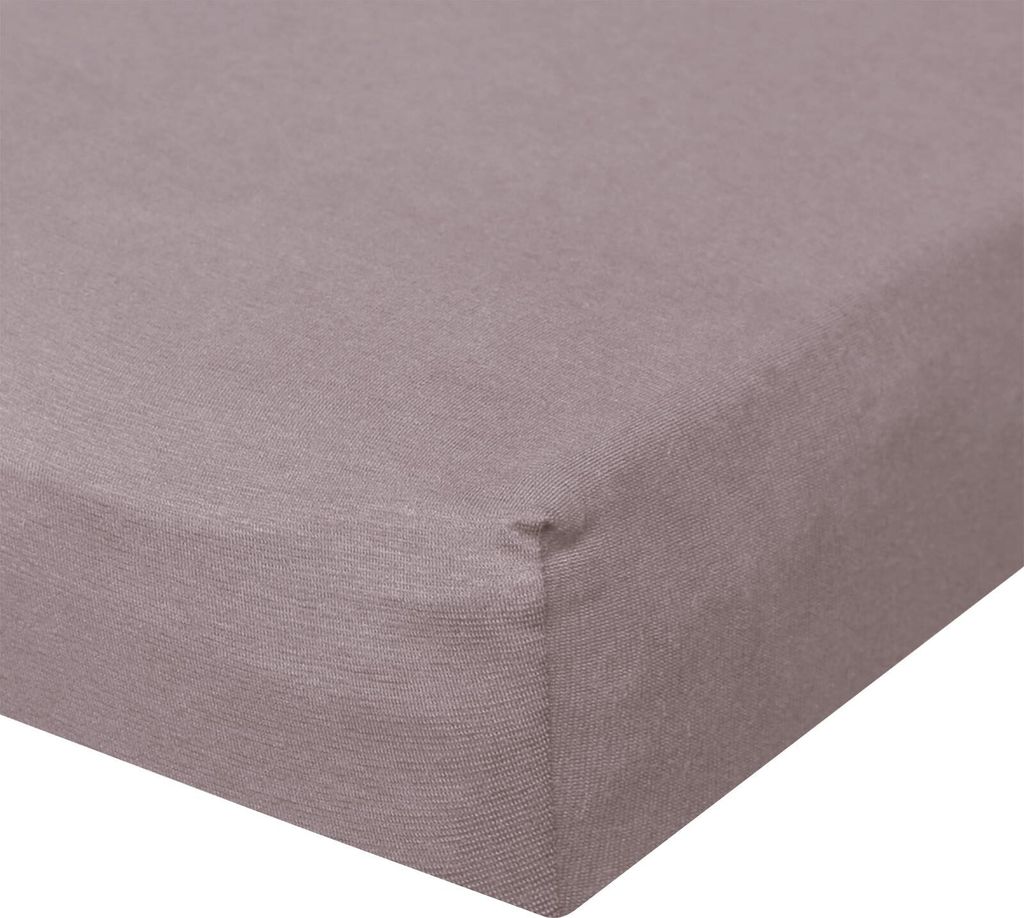 Bettwaren-Shop Jersey Spannbetttuch Ultra-Stretch 90x200 - 100x220 cm aubergine