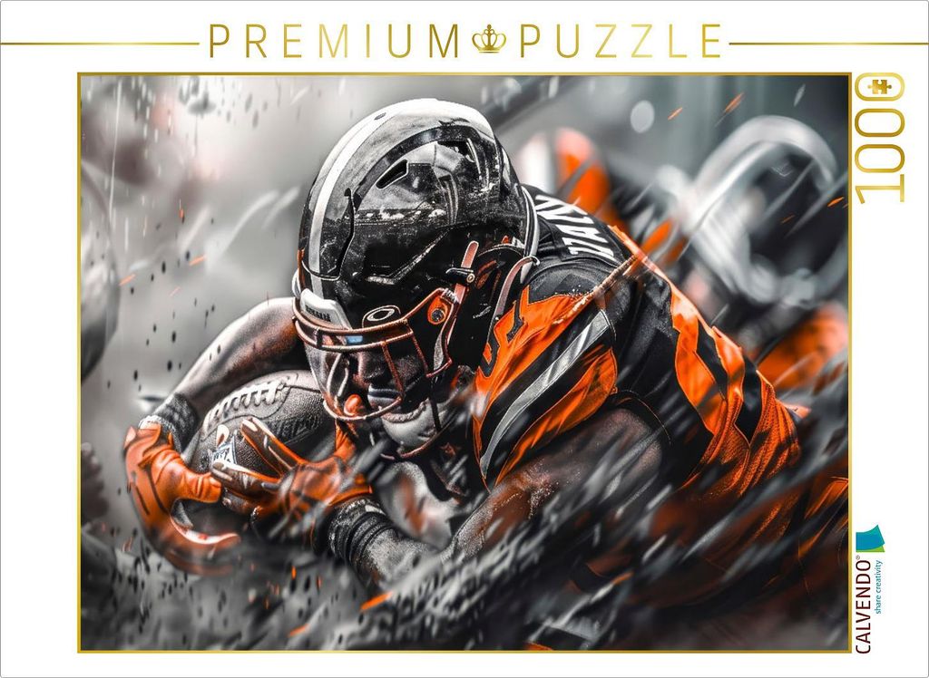 CALVENDO Puzzle Mit Tempo durch die gegnerische Spielhälfte | 1000 Teile Lege-Größe 64x48cm Foto-Puzzle für glückliche Stunden