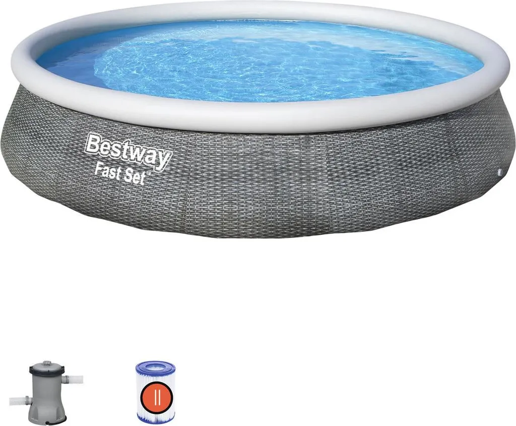 Piscine de Jardin pour Adultes et Famille 396x84 cm Bestway Filtre Eau