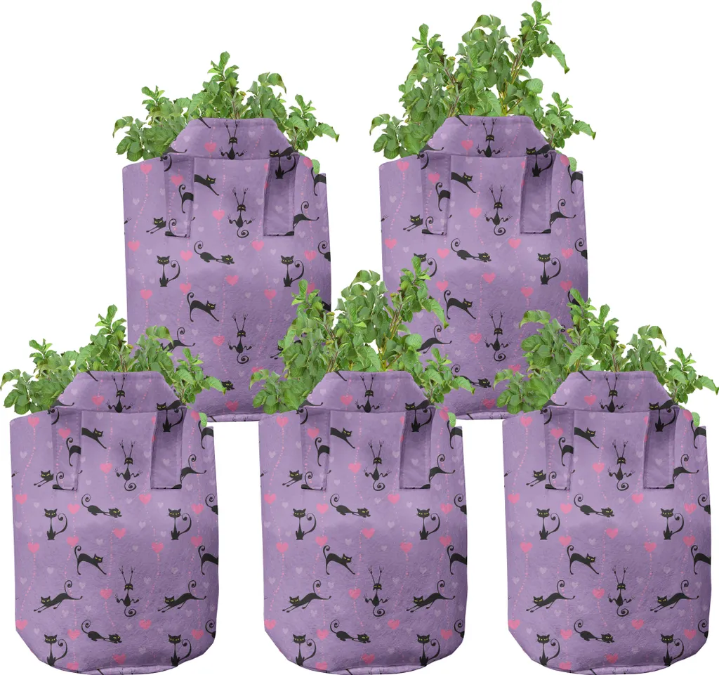 ABAKUHAUS Pots d'élevage pour chats lot de 5 sacs de culture 5 gallons